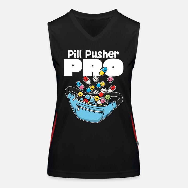 PILUL PUSHER PRO - CADEAU D’INFIRMIÈRE Débardeur respirant contrasté Femme