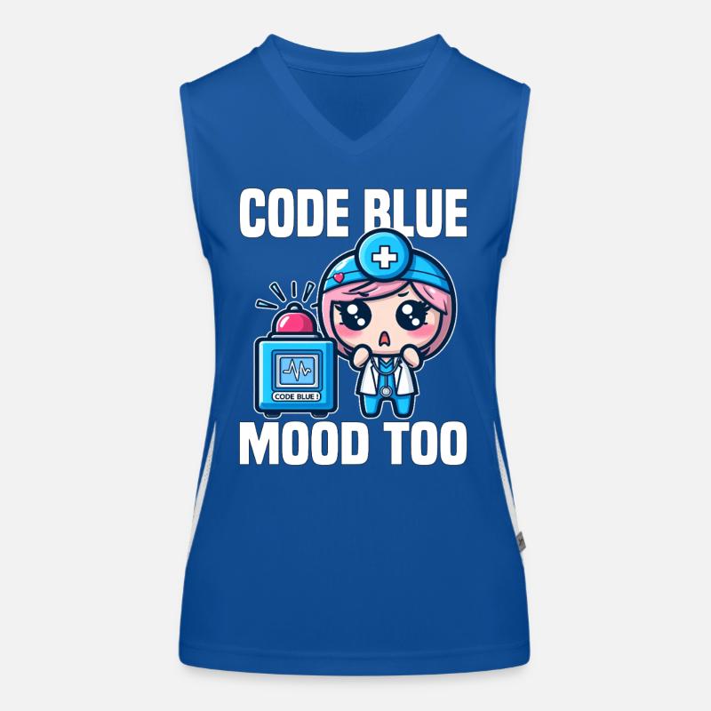 CODE BLUE, MOOD TOO - DOKTOR GESCHENK Funktionelles Kontrast-Tank Top für Frauen