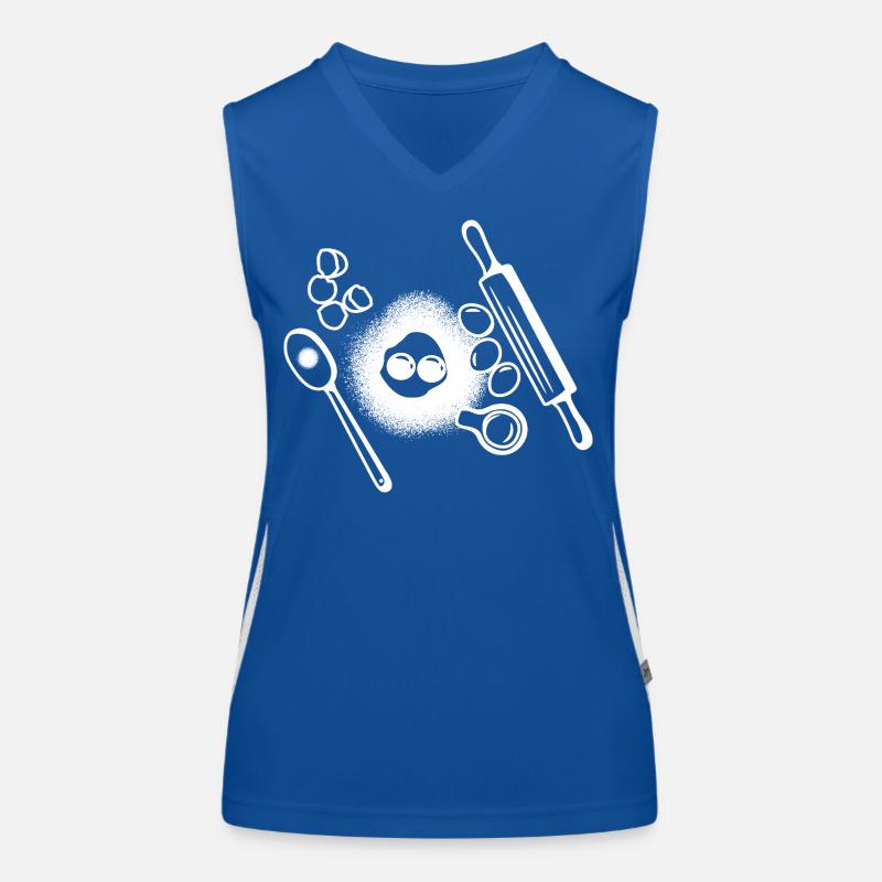 Dessin des ingrédients de cuisson Débardeur respirant contrasté Femme