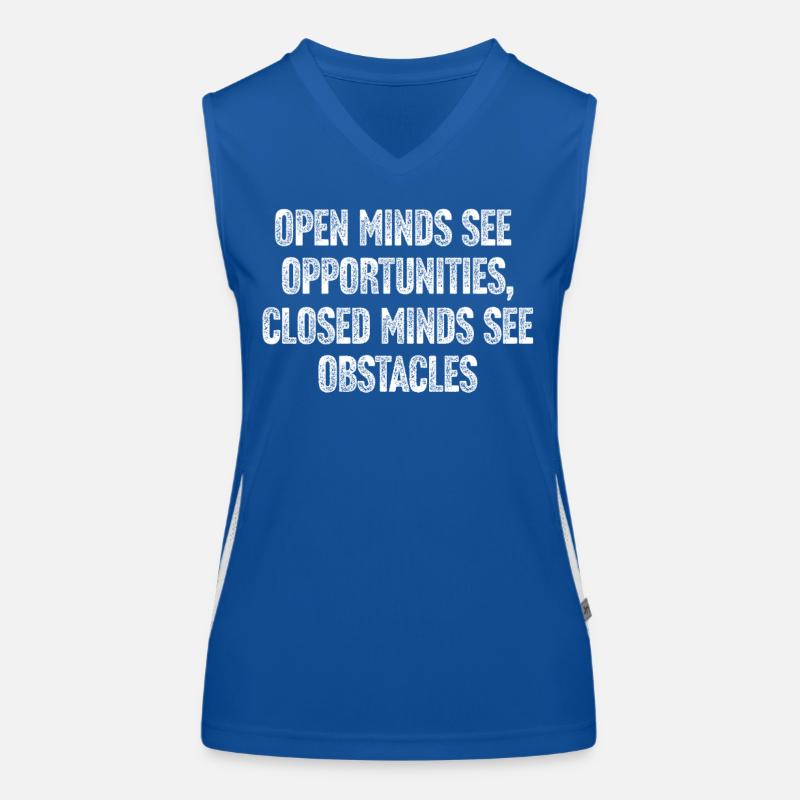 Open Minds Inspire Opportunities Débardeur respirant contrasté Femme