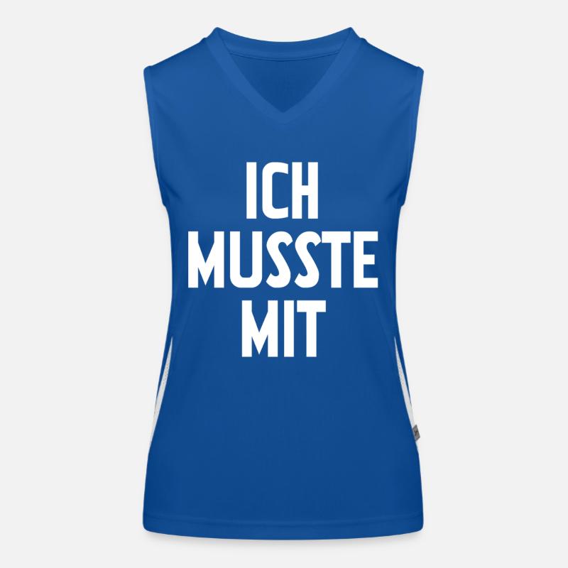 Lustig Sprüche Ich Musste Mit Camping Funktionelles Kontrast-Tank Top für Frauen