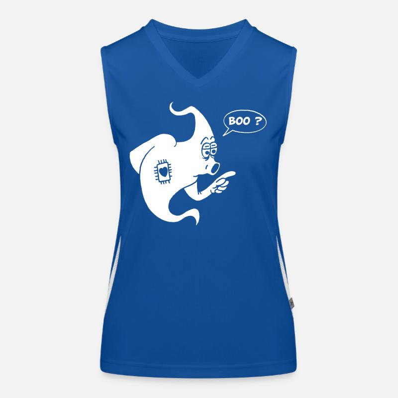 Lustiger weißer Geist Funktionelles Kontrast-Tank Top für Frauen