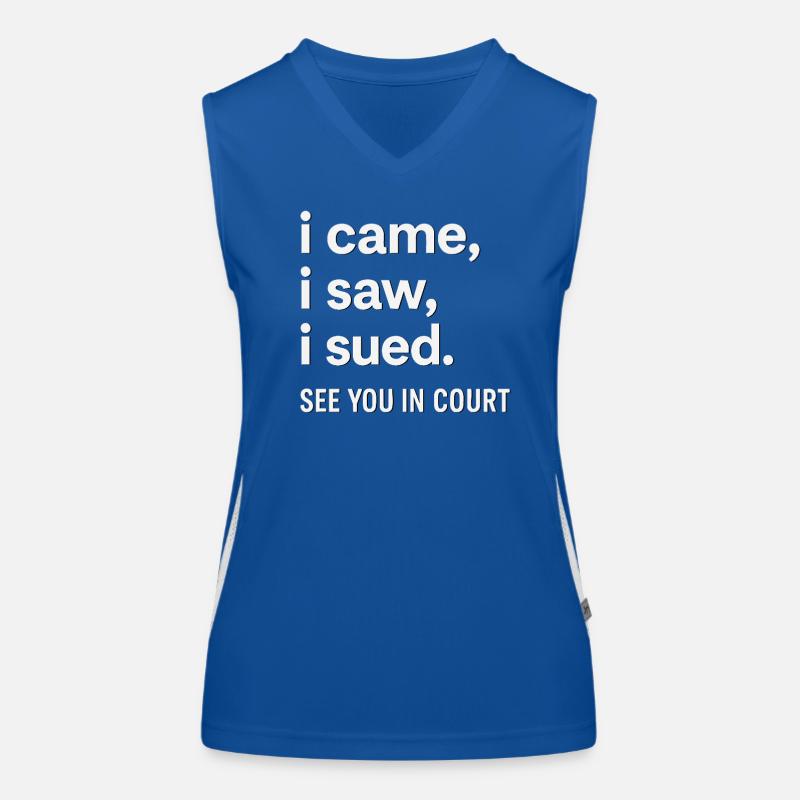 Courtroom Confidence Statement Design Women's Functional Contrast Tank Top