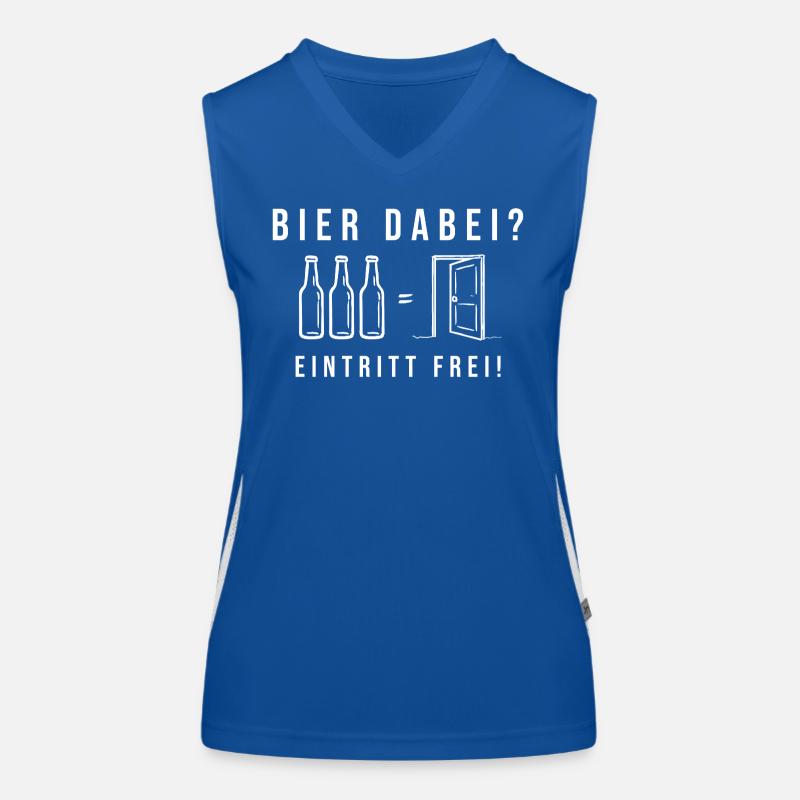 Bier dabei Eintritt frei Funktionelles Kontrast-Tank Top für Frauen