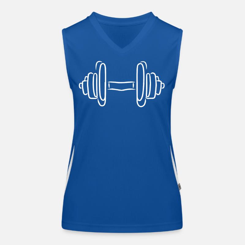 Dumbbell Drawing Women's Functional Contrast Tank Top