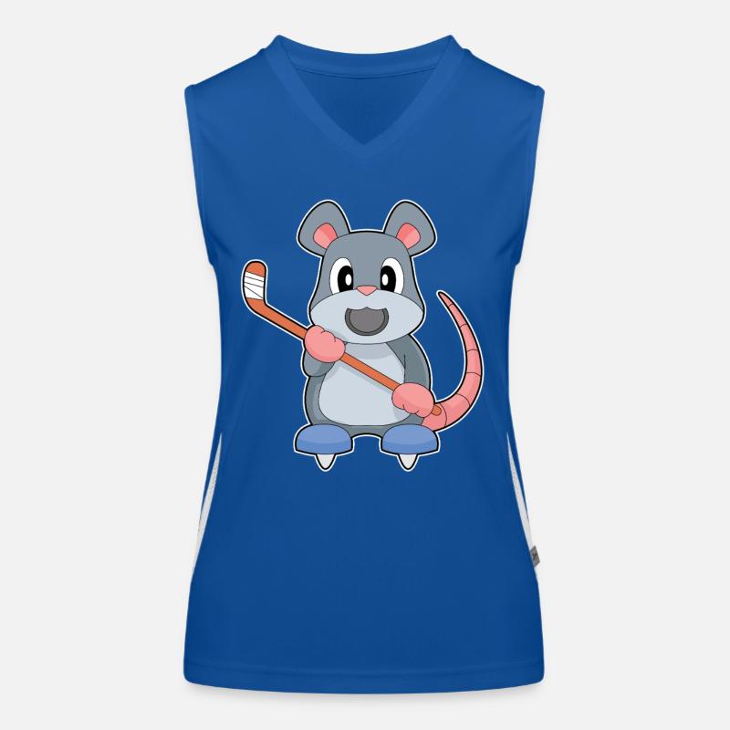 Maus Eishockey Eishockeyschläger Funktionelles Kontrast-Tank Top für Frauen