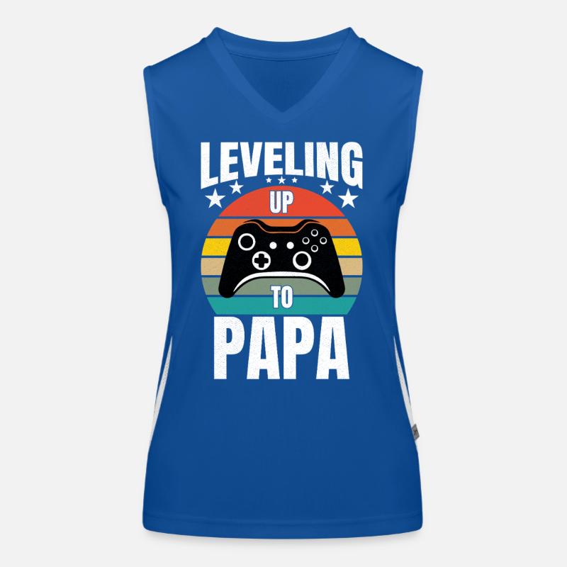  Leveling Up To papa  Funktionelles Kontrast-Tank Top für Frauen