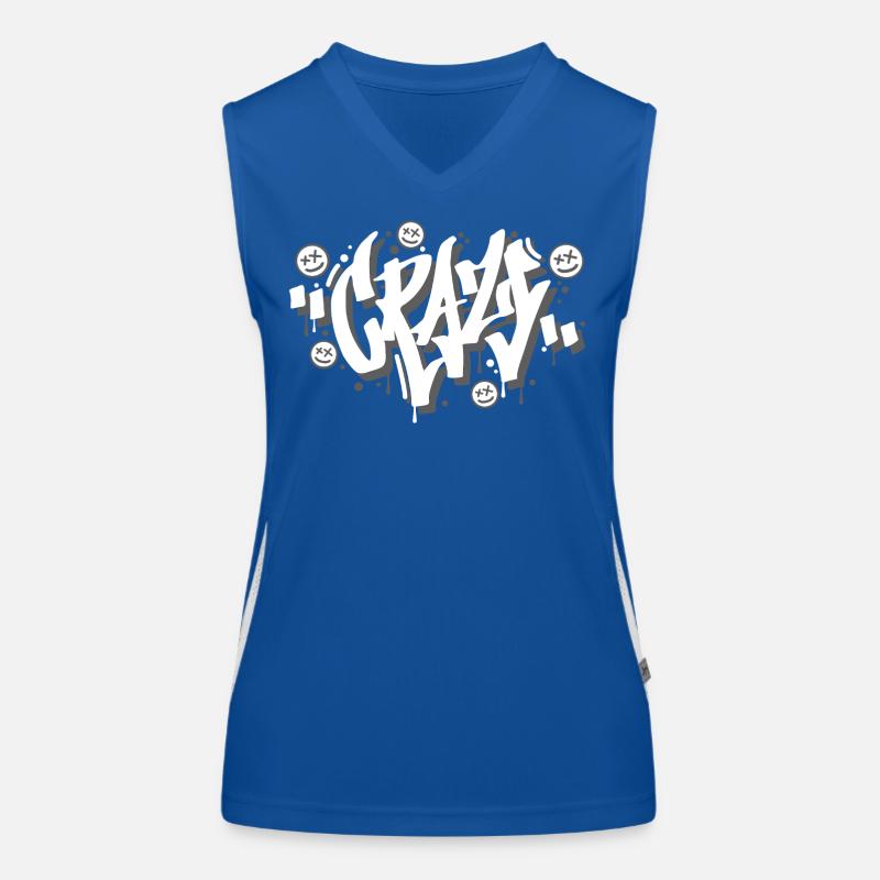 Crazy Graffiti Letters Design Women's Functional Contrast Tank Top
