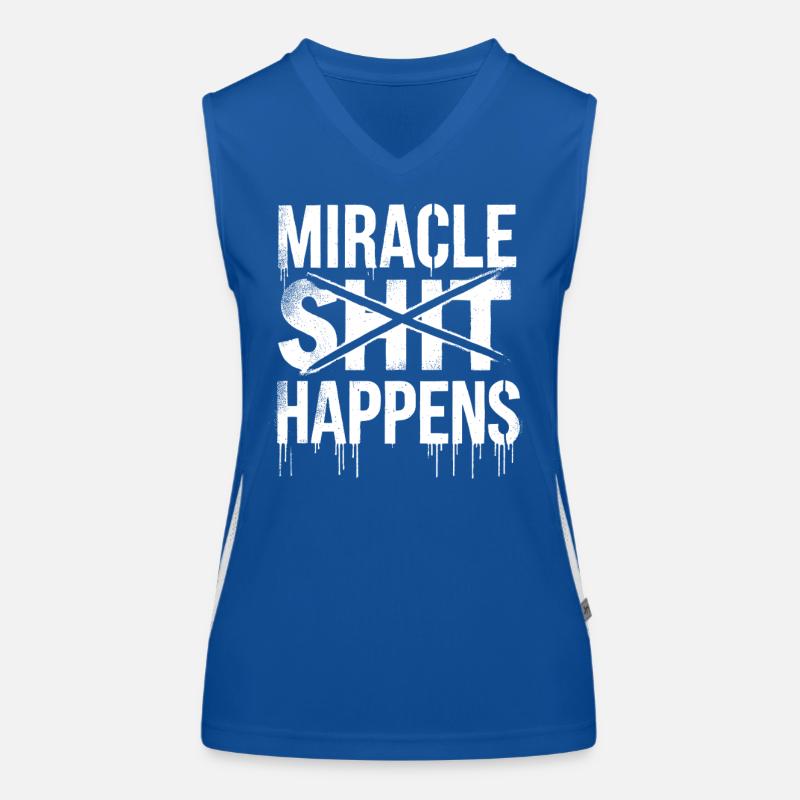 Miracle Shift Happen Conception motivationnelle Débardeur respirant contrasté Femme