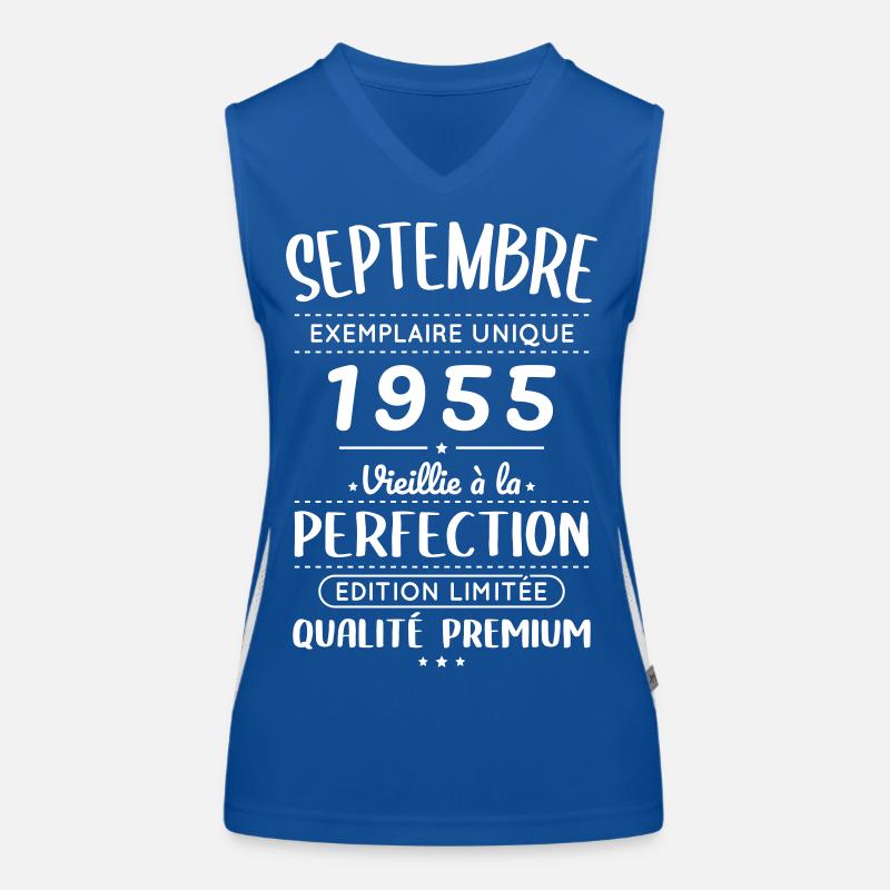70. Geburtstag - September 1955 Perfektion Funktionelles Kontrast-Tank Top für Frauen