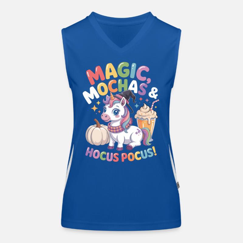 Magischer Einhorn Hocus Pocus Design Funktionelles Kontrast-Tank Top für Frauen