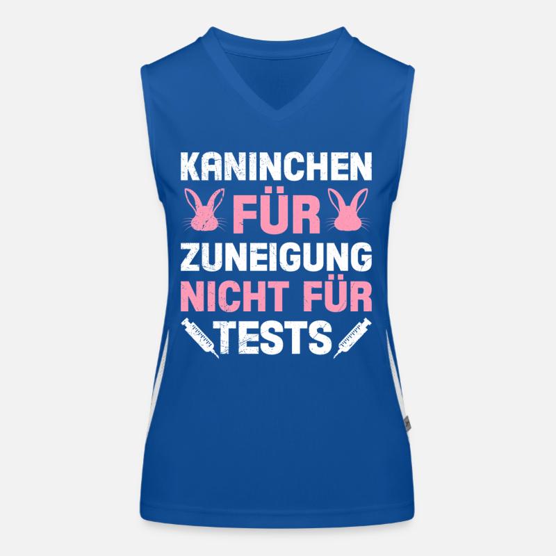 Animal Welfare RABBITS FOR AFFECTION NOT FOR TESTS Women's Functional Contrast Tank Top