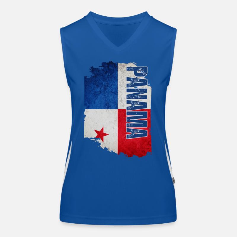 Drapeau panaméen, j’adore le Panama Débardeur respirant contrasté Femme