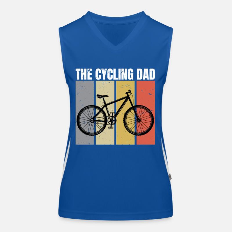 The cycling dad Funktionelles Kontrast-Tank Top für Frauen