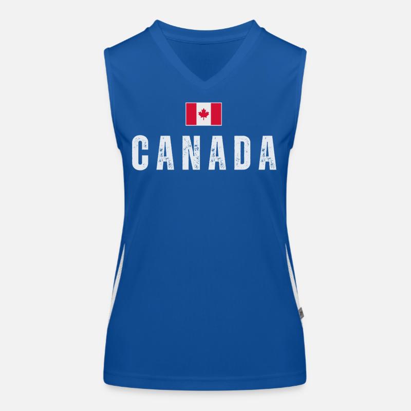 Drapeau canadien, patriote canadien Débardeur respirant contrasté Femme