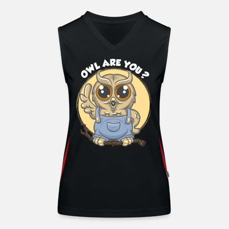 Hibou, êtes-vous ? Débardeur respirant contrasté Femme