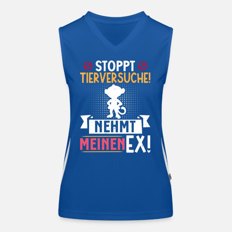 Animal welfare STOP ANIMAL TESTING TAKE MY EX Women's Functional Contrast Tank Top