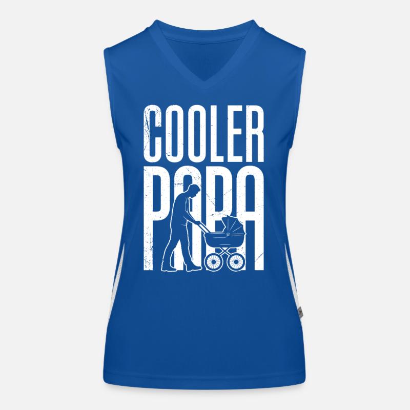 Werdender Papa COOLER PAPA Lustiges Funktionelles Kontrast-Tank Top für Frauen