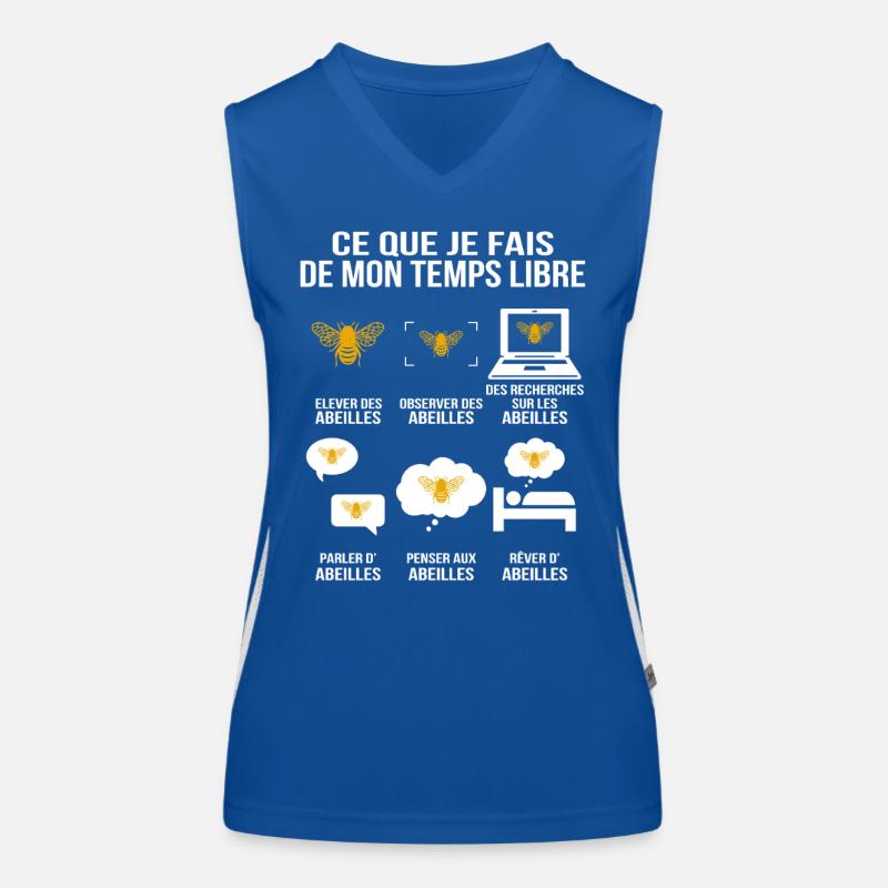 Ce que je fais de mon temps libre Passion abeilles Débardeur respirant contrasté Femme