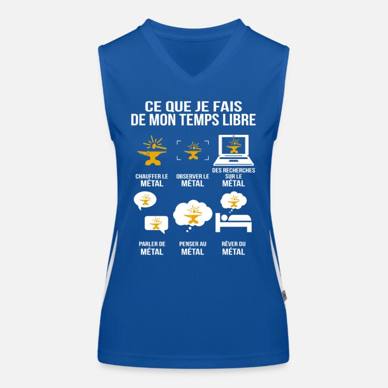 Ce que je fais de mon temps libre Forge et enclume Débardeur respirant contrasté Femme