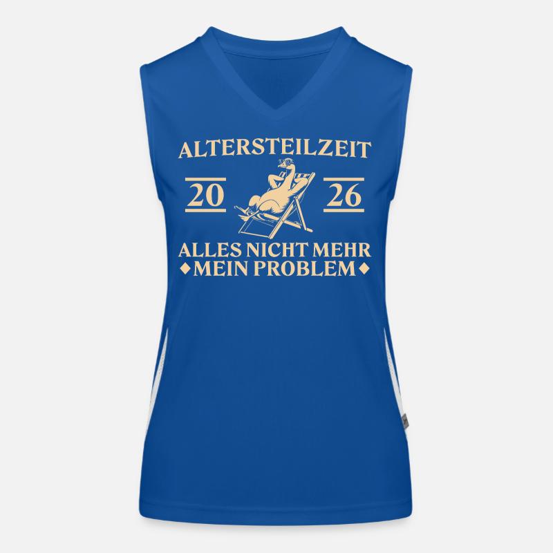 Partial retirement 2026 - goose in a deck chair Women's Functional Contrast Tank Top