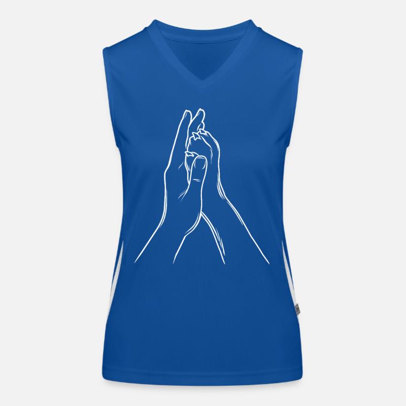 Hand + Hundepfote - High Five - Hunde Fan - Team Funktionelles Kontrast-Tank Top für Frauen