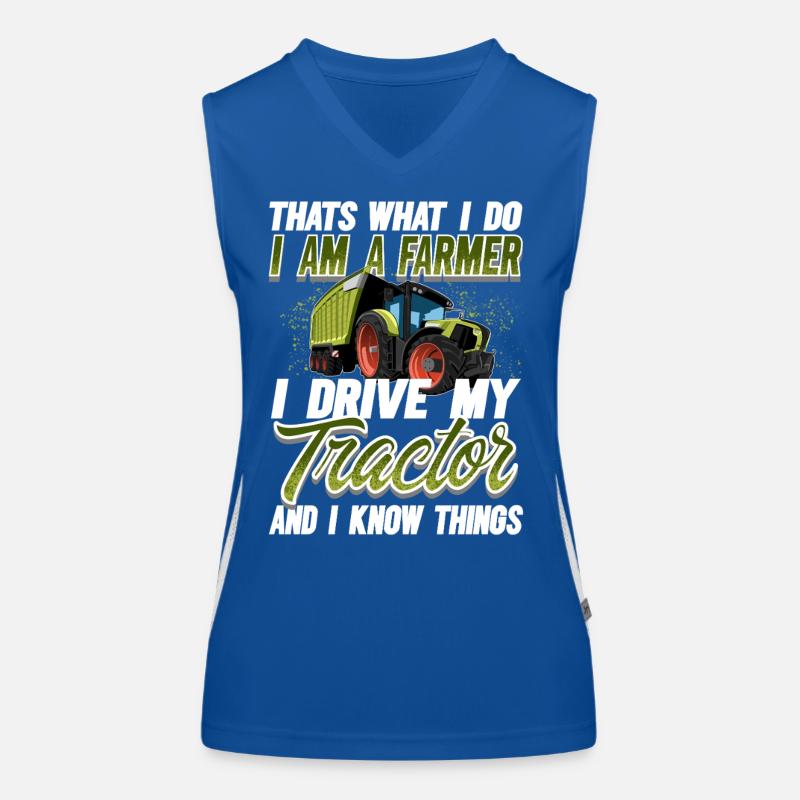 Tractor Farmer Women's Functional Contrast Tank Top