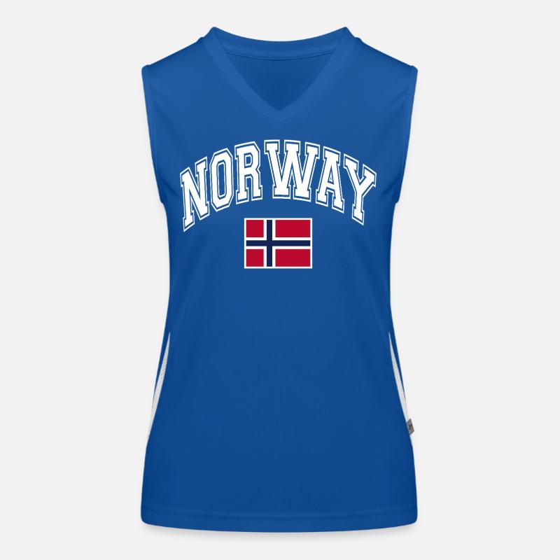 Drapeau de la Norvège Débardeur respirant contrasté Femme