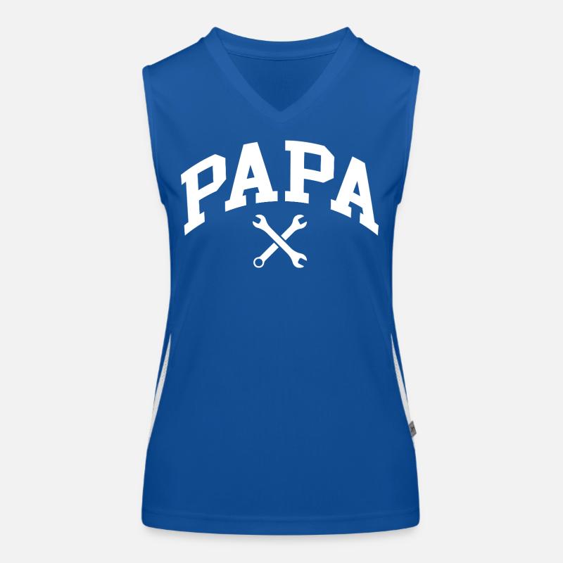 Dad with wrench Women's Functional Contrast Tank Top