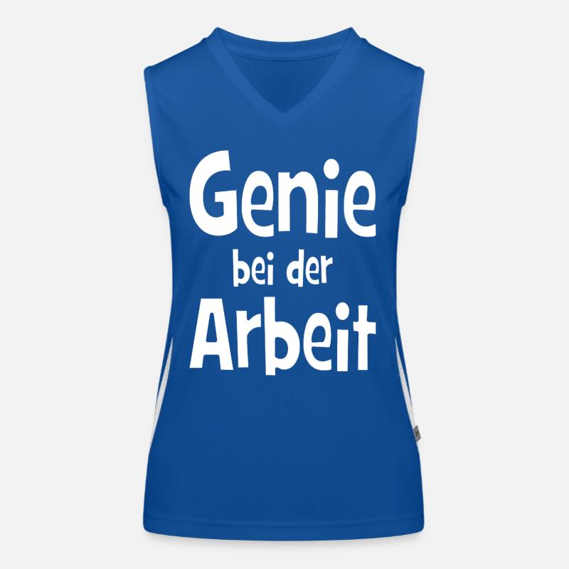 Genius at work - office - job - work Women's Functional Contrast Tank Top
