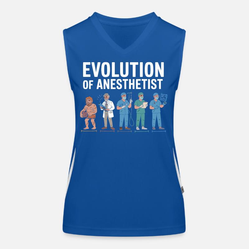 Illustration de l'évolution des anesthésistes Débardeur respirant contrasté Femme