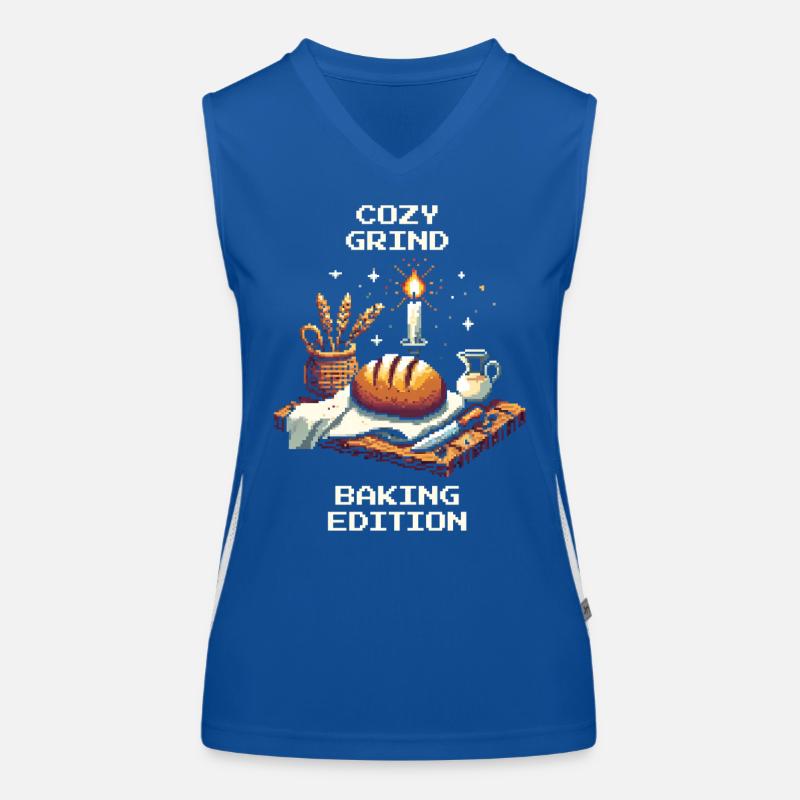 Cozy Grind | Bread Baking Humor Women's Functional Contrast Tank Top