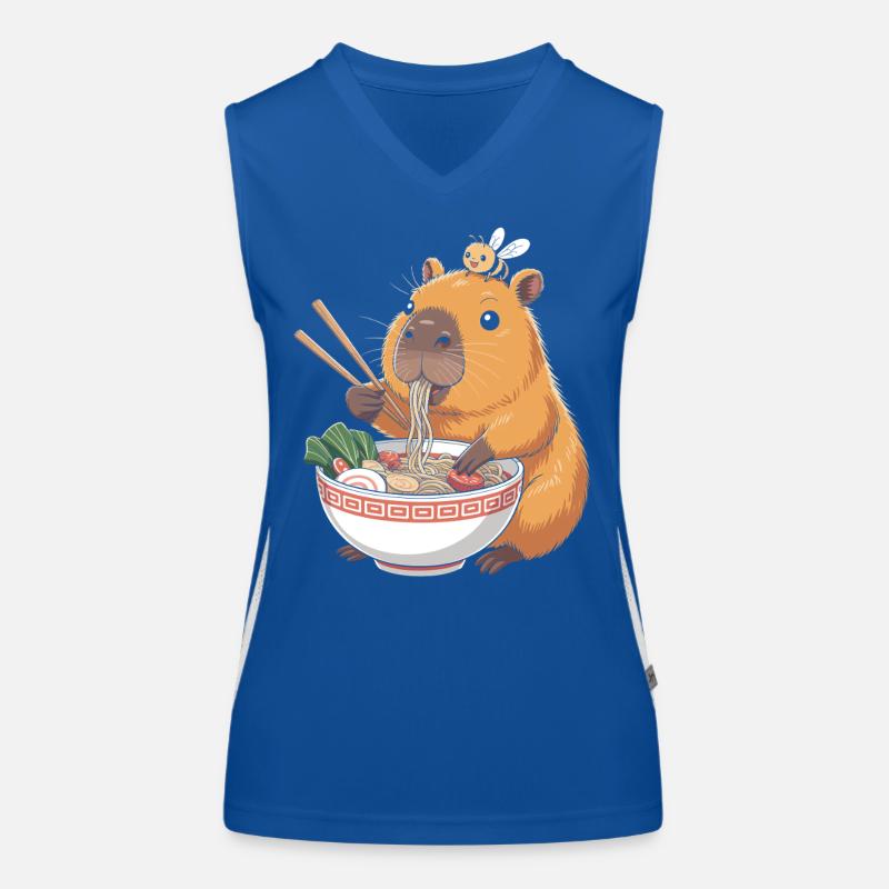 Capybara Ramen Kawaii Mit Biene Funktionelles Kontrast-Tank Top für Frauen