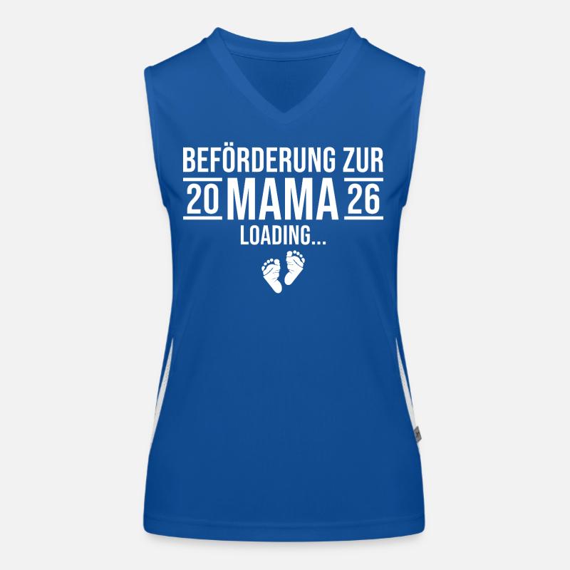 Mama 2026 loading - Werdende Mutter Funktionelles Kontrast-Tank Top für Frauen