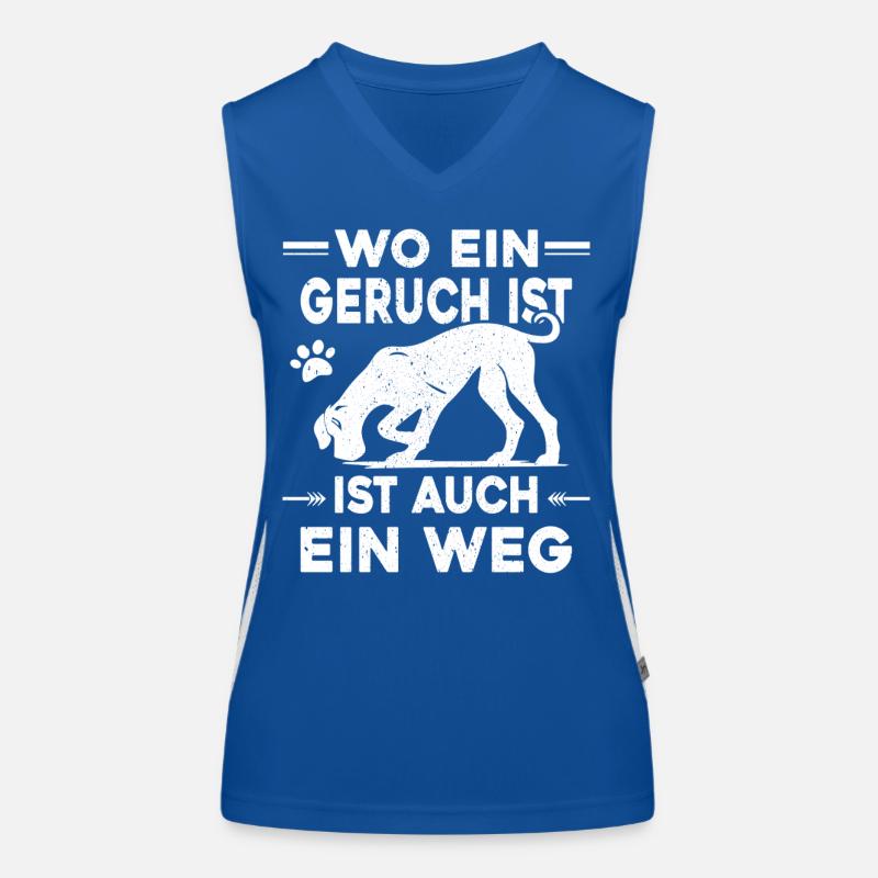 Mantrailing - Wo ein Geruch da ein Weg Funktionelles Kontrast-Tank Top für Frauen