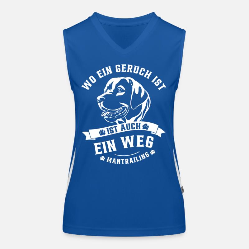 Mantrailing Labrador Wo ein Geruch da ein Weg Funktionelles Kontrast-Tank Top für Frauen