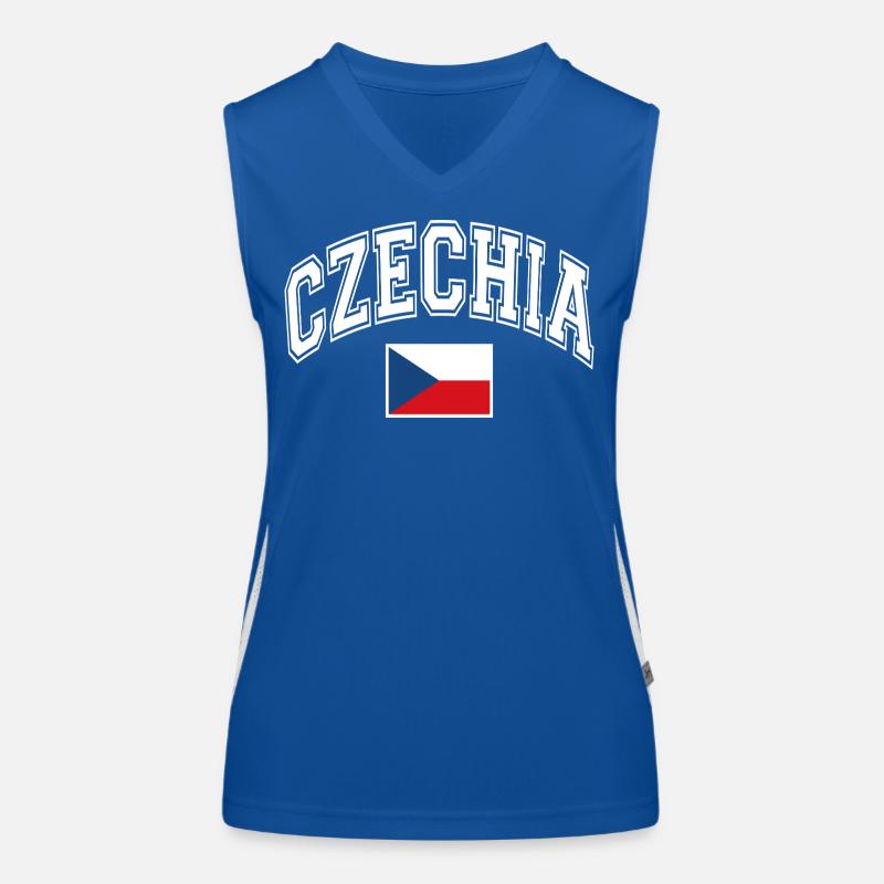 Drapeau de la République tchèque Débardeur respirant contrasté Femme