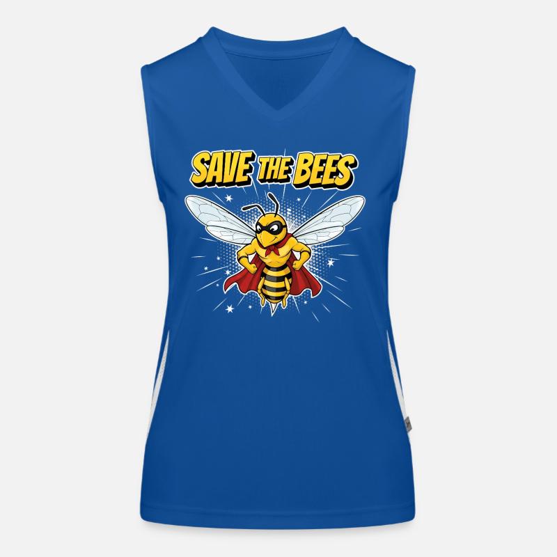 Comic Biene Heldenmotto Funktionelles Kontrast-Tank Top für Frauen