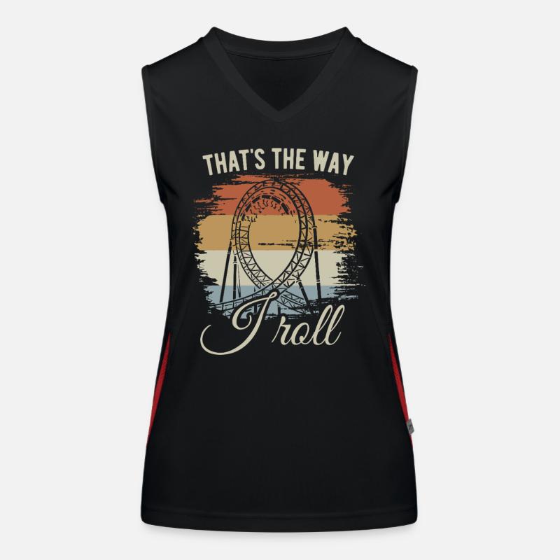 That's the way I roll - Achterbahn - Looping Funktionelles Kontrast-Tank Top für Frauen