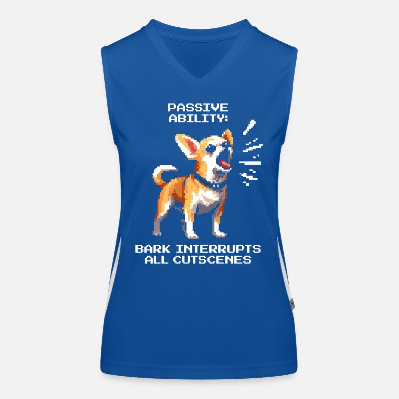 Passive: Barking stops cutscenes | Chihuahua Women's Functional Contrast Tank Top