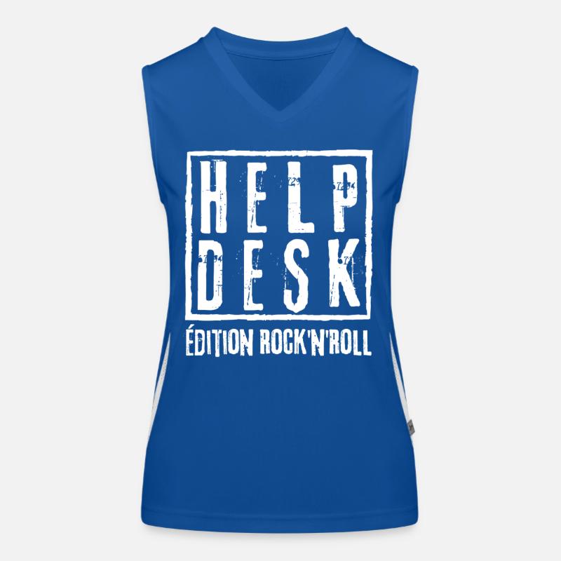 HELP DESK Edition Rock N Roll Débardeur respirant contrasté Femme