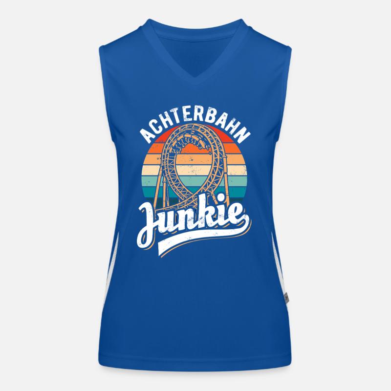 Roller Coaster Junkie - Looping Women's Functional Contrast Tank Top