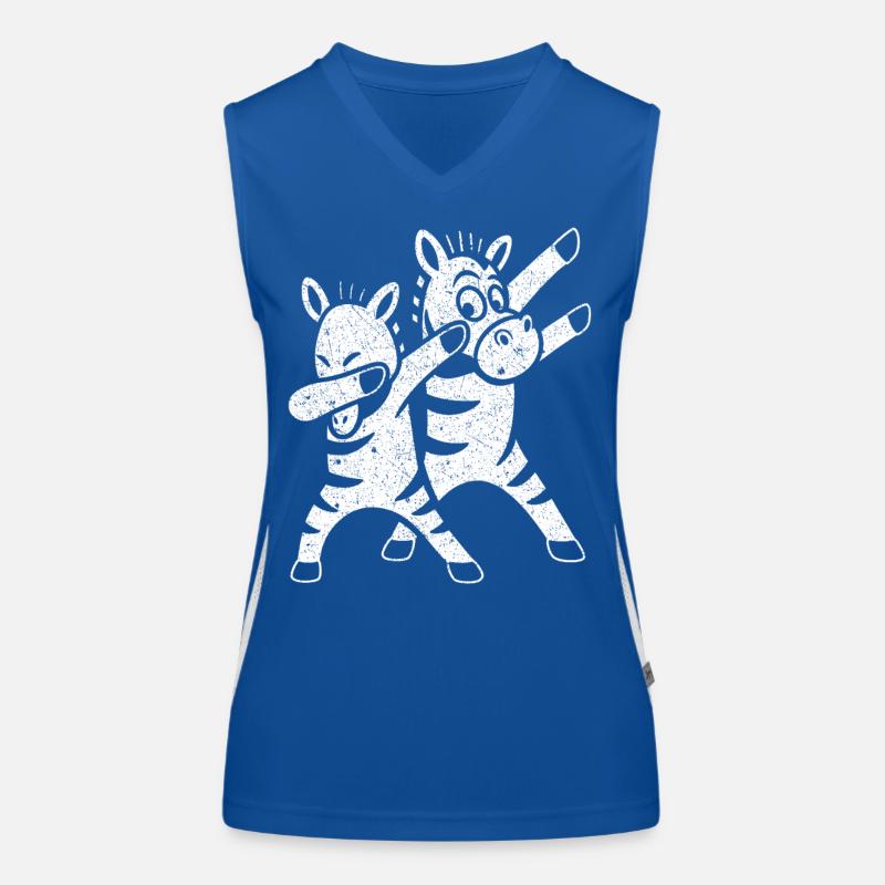 Funny Dancing Zebras Dabbing Women's Functional Contrast Tank Top