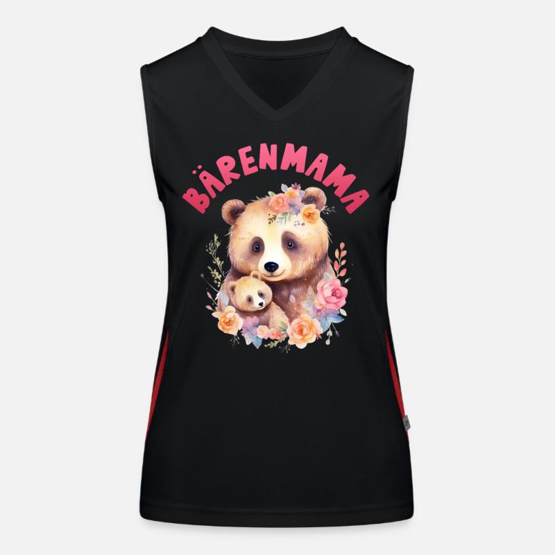 Werdende Mutter BÄRENMAMA Lustiges Funktionelles Kontrast-Tank Top für Frauen