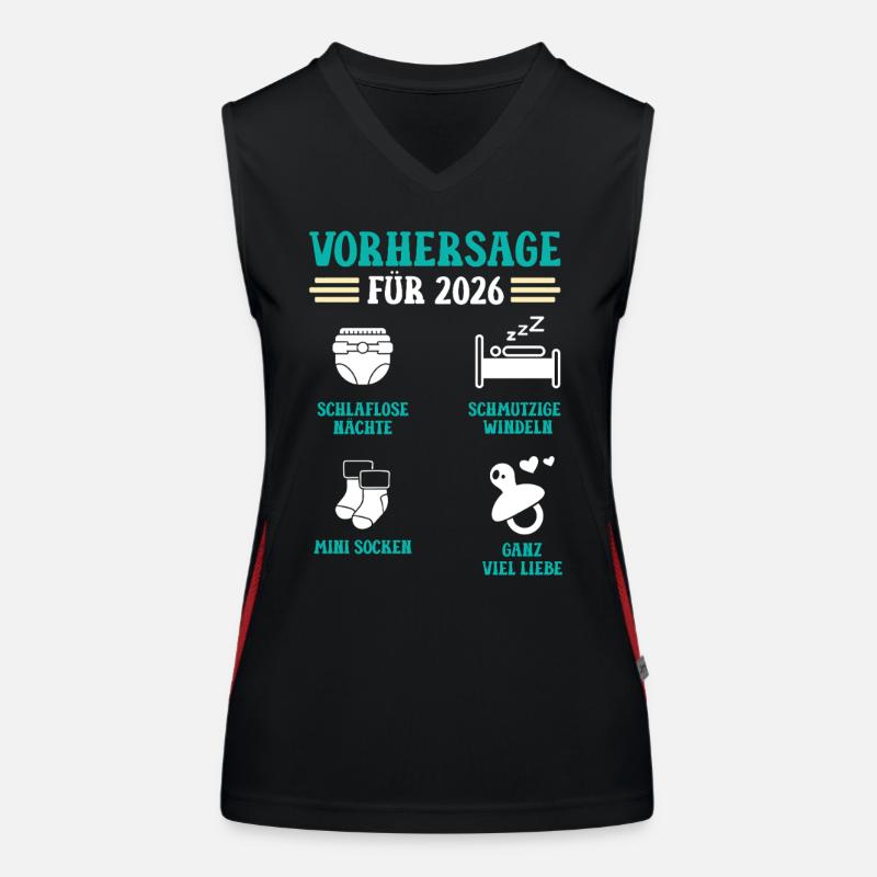 Pregnancy PREDICTION 2026 Funny Women's Functional Contrast Tank Top