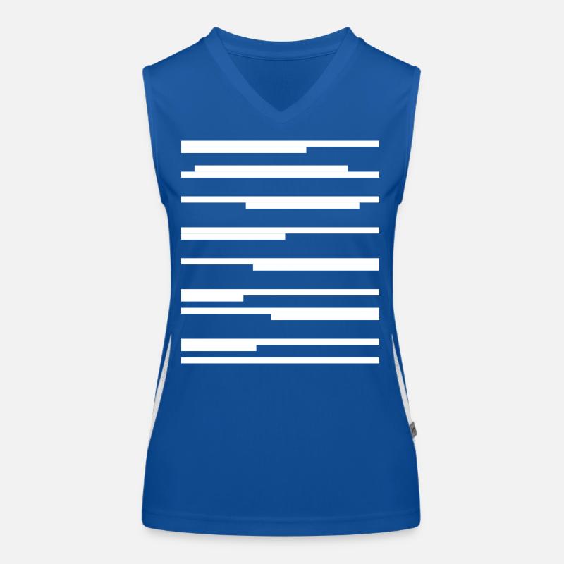 Geometric Lines design Women's Functional Contrast Tank Top