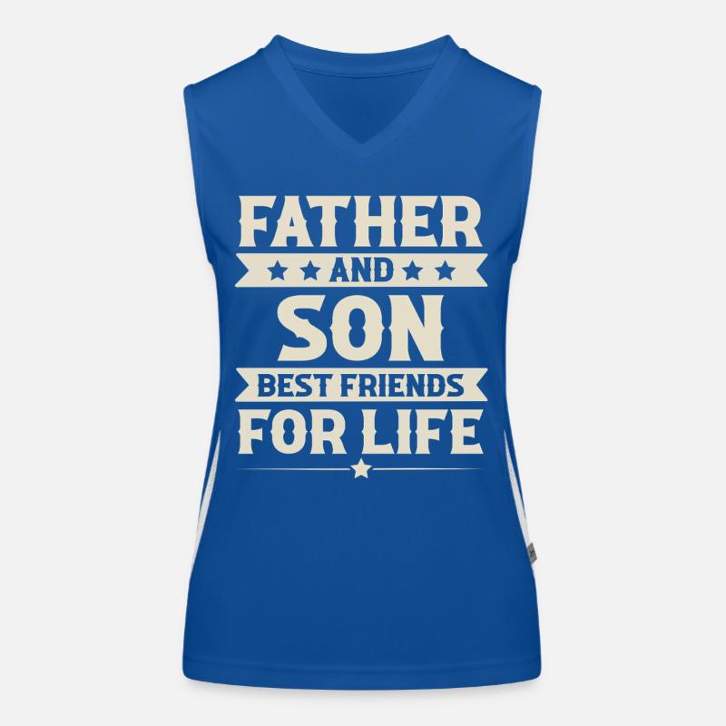 Vater Und Sohn Funktionelles Kontrast-Tank Top für Frauen