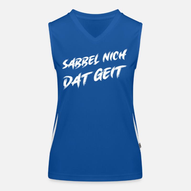 Sabbel nich dat geit lustiges Mundart Design Funktionelles Kontrast-Tank Top für Frauen