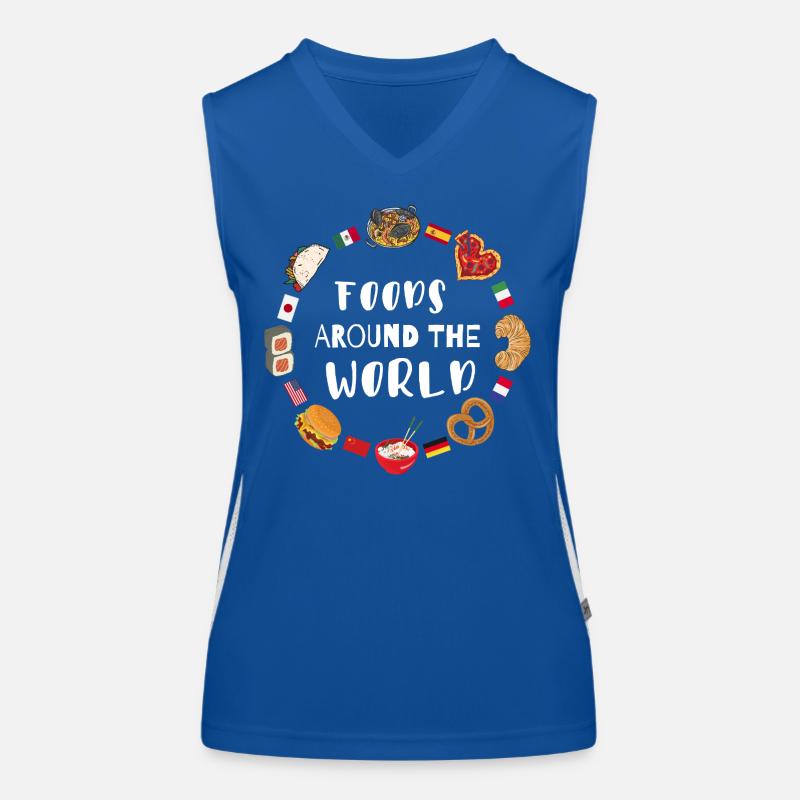 Essen aus aller Welt  Funktionelles Kontrast-Tank Top für Frauen