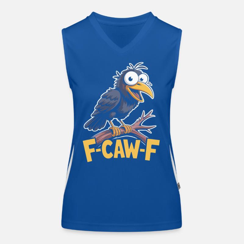 F-Caw-F Meme Crow Débardeur respirant contrasté Femme